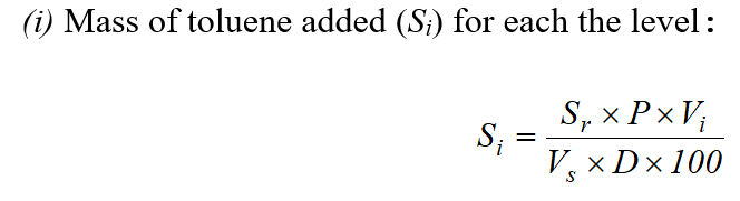 correct formula Toluene