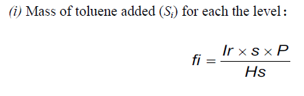 wrong formula Toluene